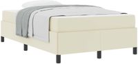 vidaXL Bedframe met matras Crème 120 x 200 cm Stof
