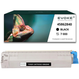 Evoke Compatibele Toner voor Oki Mc853 45862840 Zwart 7000 Pagina's