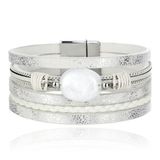 Deja Jewels Lookinggoodtoday Layered Armband Vintage met Steen - Zilver