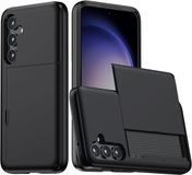 Selected by GSMpunt.nl Hoesje met Kaarthouder Slider Geschikt voor Samsung Galaxy A56 / A36 | Back Cover Pasjeshouder Achterkant | Kaarthouder voor Twee Pasjes | Zwart