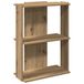 vidaXL Bibliothèque 3 étagères 60x30x80 cm bois traité chêne artisanal