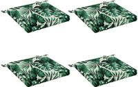 vidaXL - 4-Piece - Zitkussens - SOEST - 4 - st - 100% - Polyester - Bladpatroon