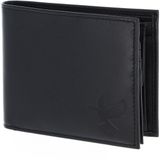 oxmox Leren portemonnee Leather RFID Protect Querscheinbörse Freedom Pigeon Embossed Black zwart