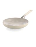 KitchenAid Aluminium Koekenpan Keramisch Antiaanbak, 24 cm, PFAS-Vrij, Inductiegeschikt, RVS-Greep, Ovenbestendig, Vaatwasmachinebestendig, Almond Cream