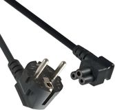 ACT Netsnoer Schuko CEE 7/7 male (haaks) - C5 (haaks) IEC 60320 zwart 1,8 m AK5005