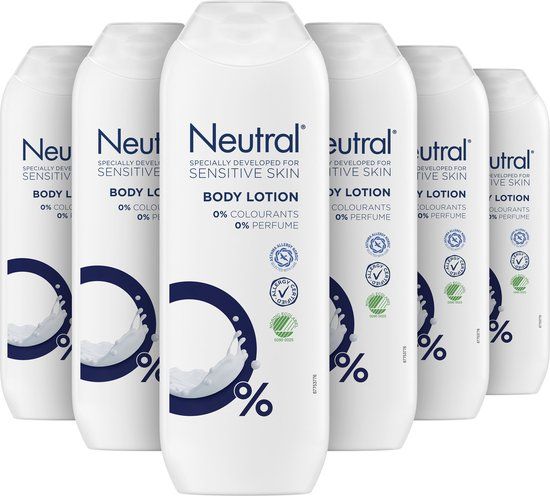 Neutral 0% Bodylotion - 6 x 250 ml - Parfumvrij - Voor de droge huid