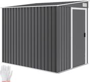 Outsunny Tuinopbergschuur Verzinkt staal 206,5L x 154B x 181H cm Donkergrijs