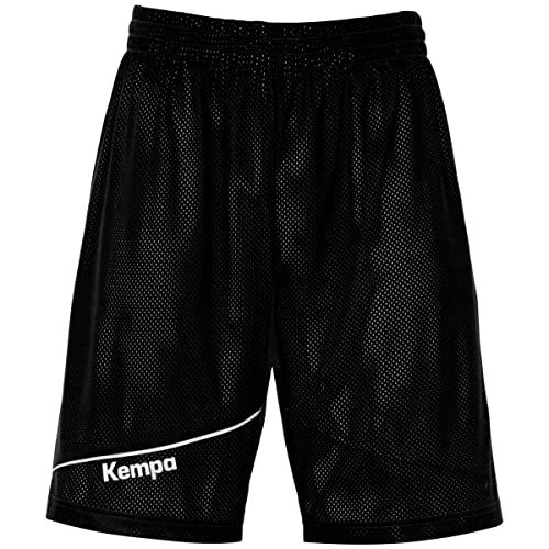 Kempa Klassieke omkeerbare shorts voor jongens, zwart/wit