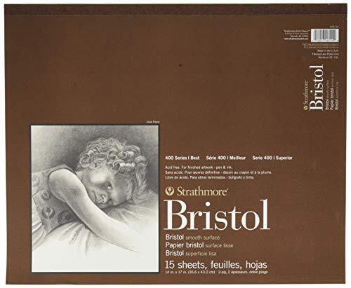 Strathmore (475-14) STR-475-14 Bristol bord Pad, 15 vellen, 35,6 x 43,2 cm, wit, 14"x17"