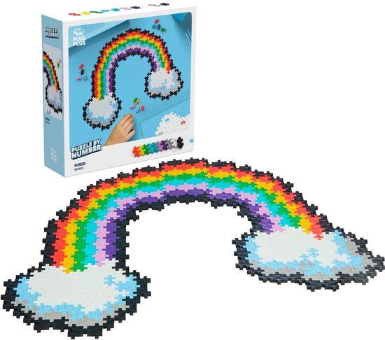Plus-Plus Puzzle by Number Regenboog 500 stukjes - 3913