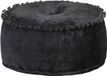 vidaXL Poef rond 40x20 cm fluweel antraciet