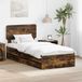 Maison Exclusive - Cadre de lit Chêne fumé 90 x 190 cm Matériau dérivé du bois