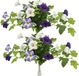 Fleur artificielle sans marque, pétunias violets et blancs, 2 pièces, 50,8 cm
