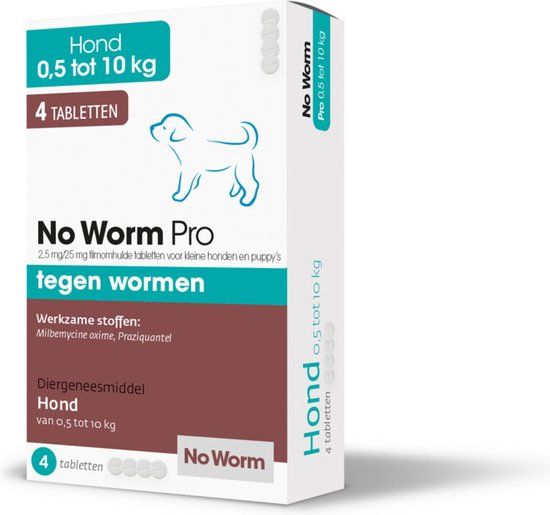Exil No Worm Pro - Kleine Hond - 4 Tabletten