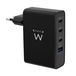 Ewent EW1336 100W GaN Snellader met 4 poorten (3x USB-C PD 3.0, 1x USB-A QC 3.0) - Zwart