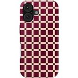 Selencia Vivid Backcover met MagSafe voor de Apple iPhone 17 - Check This Burgundy