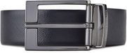Cintura Armani Exchange Men's Belt - Leather - Blue - Silver-tone Hardware - 100 cm