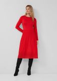 s.Oliver Midi-jurk met boothals en geplooid breisel