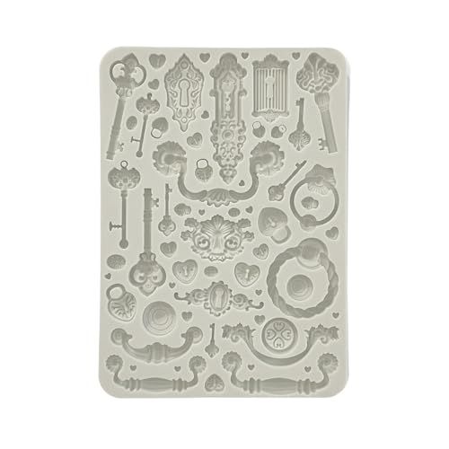 Stamperia KACMA537 Silicon Mold A5, siliconen, toetsen, 14, 8 x 21 x 1,1 cm