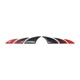 Quattroerre 19806 3D Bike Protec Shark zwart en rood metallic