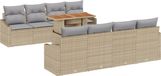 vidaXL Tuinset met 9 delen, beige en grijs