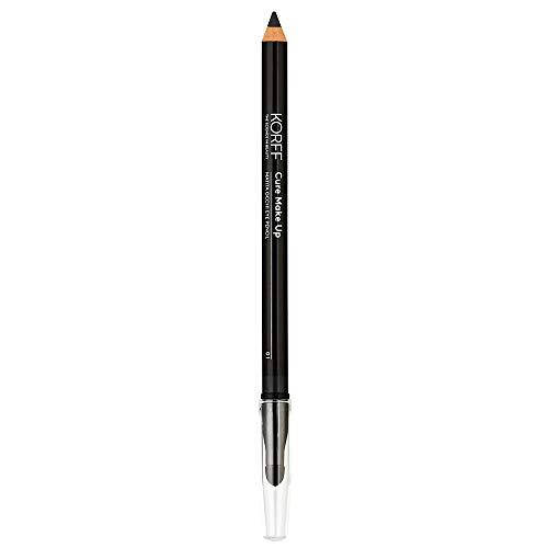 Korff Cure Make Up oogstift, zacht, met smokey, voor oneindige rokers, gemiddelde afdekking, gedefinieerd en intens blik, 01 zwart