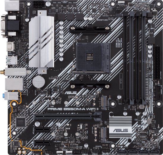 ASUS PRIME B550M-A WIFI II - Micro ATX Motherboard - AMD B550 - Socket AM4