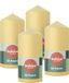 Bolsius - Gladde stompkaarsen - Beige - 4 stuks - 12 x 6 cm