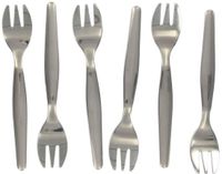 Fackelmann Set van 6 oestervorkjes 12,5 cm Roestvrij staal