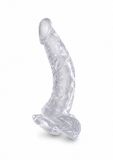 King Pipedream King Cock Dildo met Balzak - 19 cm - Transparant