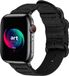 Strap-it Nylon Smartwatch bandje met gesp - Geschikt voor Apple Watch Series 1/2/3/4/5/6/7/8/9/10/11/SE/SE2/SE3 - Zwart - Stof iWatch bandje met gespsluiting voor maat: 38 / 40 / 41 / 42mm
