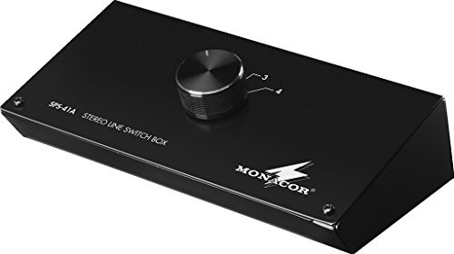 Monacor SPS-41A Stereo Line Switch Box Zwart