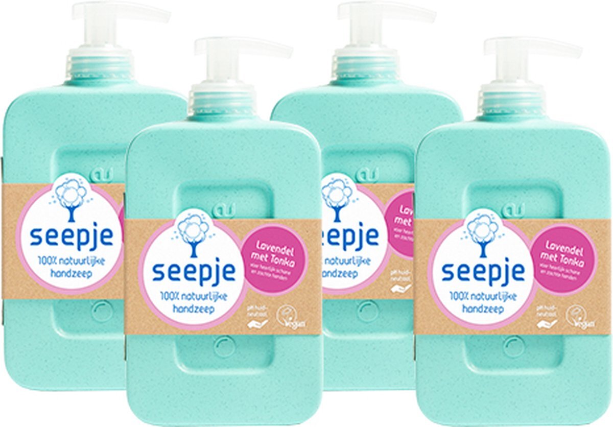 Seepje Handzeep ‘Lavendel met Tonka’ - 4 x 300 ml