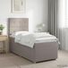 vidaXL Boxspringbed met matras en hoofdeinde, taupe, 80 x 200 cm, stof