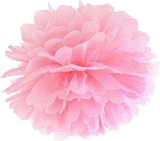 PartyDeco Pompon Lichtroze 25cm