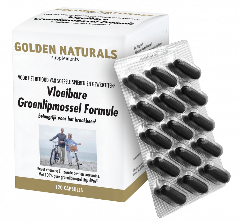 Golden Naturals Vloeibare Groenlipmossel Formule Capsules - 8718164647178
