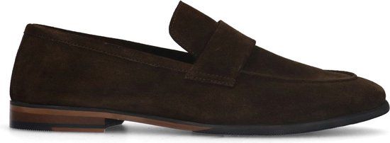 Manfield Heren Bruine Suède Loafers Maat 42