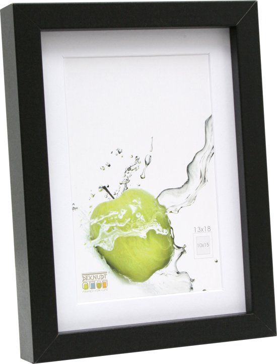 Deknudt fotokader met passe-partout zwart hout - 5412065542022