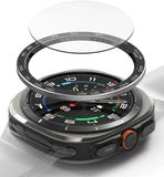 Ringke Bezel Styling + Tempered Glass Geschikt voor Samsung Galaxy Watch Ultra 47MM - RVS Watch Cover + Screen Protector - Zwart