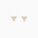 Eloane Boucles D'oreilles Puces Triangle Or Jaune Oxyde De Zirconium