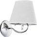 Alfa Chrome wandlamp met kristal en lampenkap SIENA, 1xE14, 10W, ALF20430