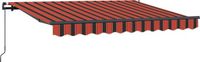 vidaXL Uitschuifbare luifel Oranje 250 x 200 cm Stof