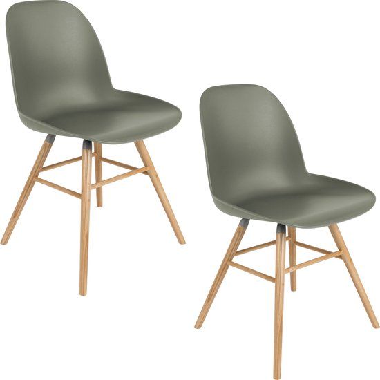 Zuiver Albert Kuip Eetkamerstoelen Groen - Set van 2