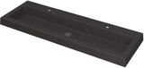 Wastafel INK Dock Wastafel Quartz met 2 Kraangaten - 1200x400x60 mm - Zwart