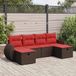 Maison Exclusive - Ensemble de jardin pour extérieur, composé de 6 pièces avec coussins, marron, en polyrotin