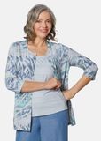 Goldner Set met bedrukte shirts Jersey set met glittersteentjes