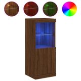 VidaXL Dressoir met LED-verlichting, bruin, eikenlook, 41x37x100 cm