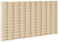 vidaXL Wanddisplaykast Muurmontage Beige Bewerkt hout 98 x 4,5 x 55 cm