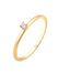 Elli PREMIUM Ring Dames Verloving Solitaire met Diamant (0.015 ct.) in 585 Geel Goud