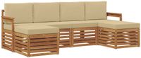 vidaXL - Buiten - bank - set - 6 - st - Natuurlijk - en - Beige